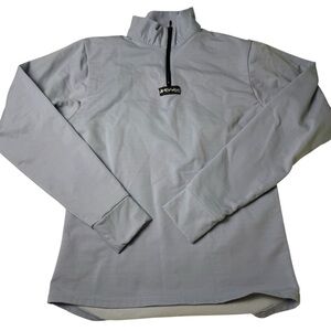 Light Gray Quarter-Zip Women's Sweater